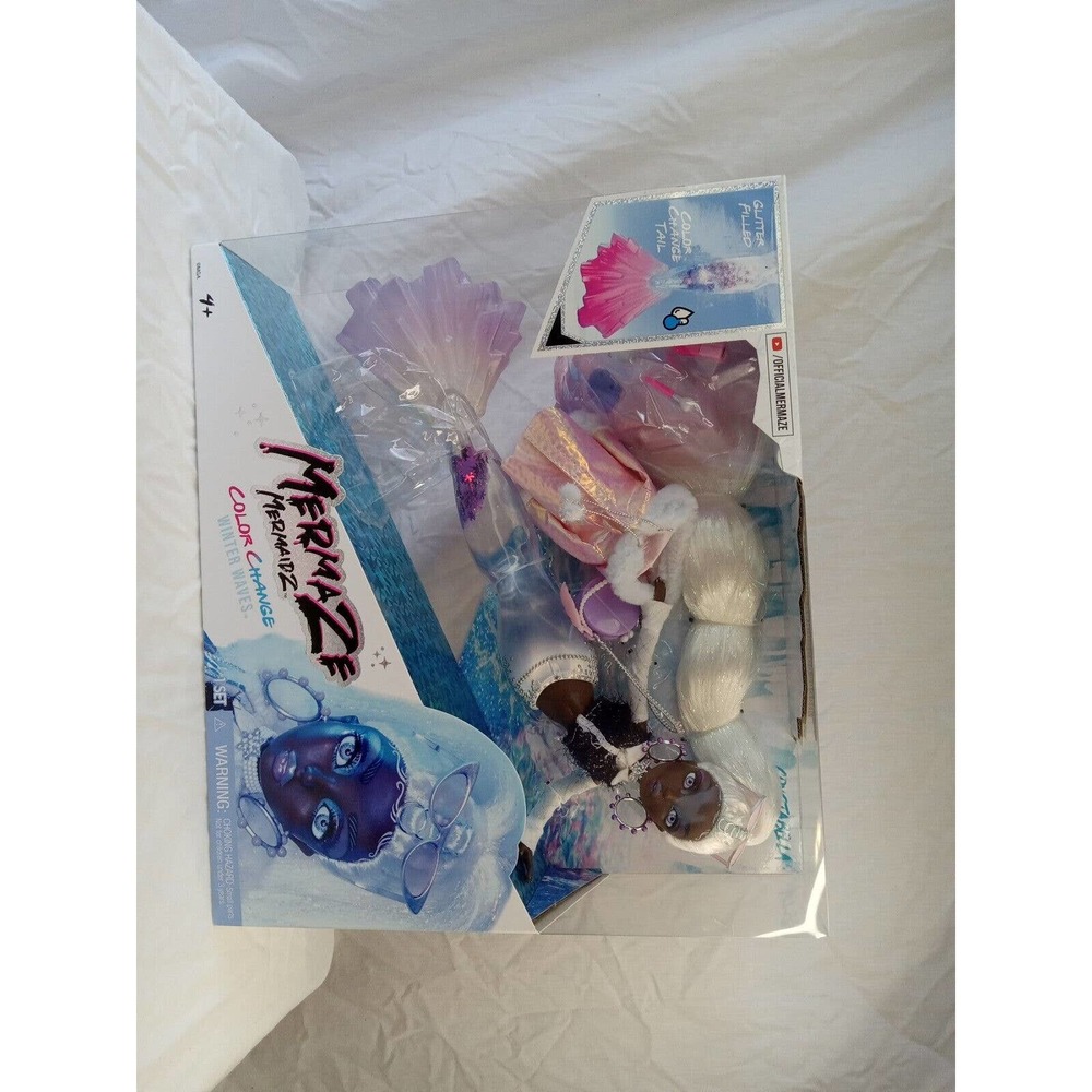 Mermaze Mermaidz Winter Waves Crystabella Mermaid Fashion Doll with Color Change